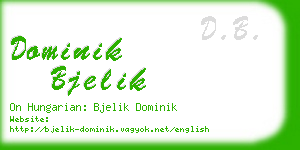 dominik bjelik business card